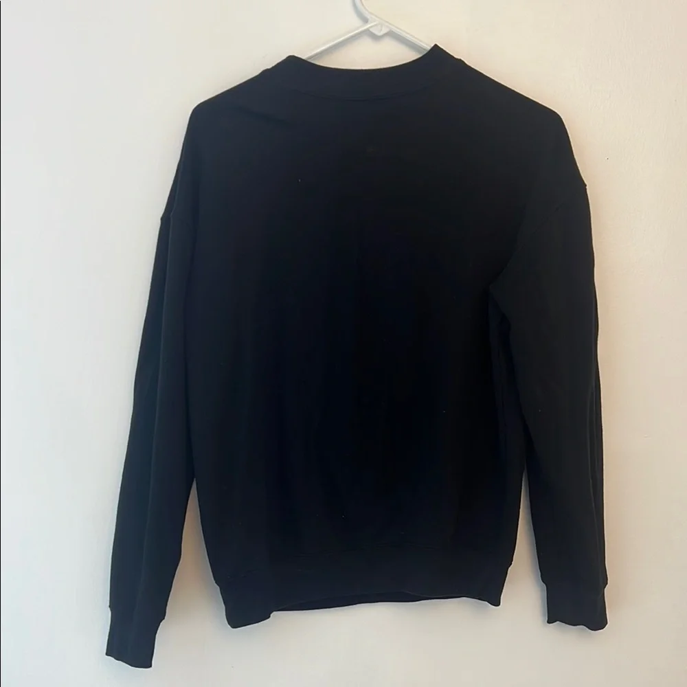 Awake Black Crewneck Sweater with Sunflower Graphic - Picture 3 of 11